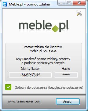 Zdalna pomoc - okno programu