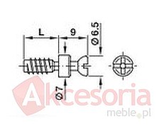 Trzpień Łączący Rafix S20 Stal Surowa Gwint 15mm Do Otworu 5mm - Häfele
