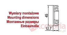 Prowadnica PK06 dł 35 otwieranie bez uchwytów, 100%  wysuw, 45kg - Gamet