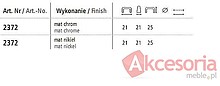 Gałka Mat Chrom 2372 dł. 21 mm - Schwinn
