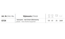 Stopka do mebli 6154 - tworzywo - mat chrom lakier. wys.2,5 cm - Schwinn