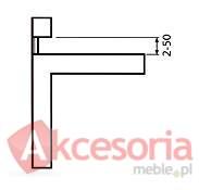 Uchwyt Półki gr.2-50mm metal - chrom mat 2943 dł.100 mm KPL=2szt - Schwinn