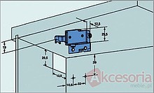 Zawieszki i listwy Zawieszka lewa do szafek Wurth SH40 - biały / udźwig 65 kg - Würth