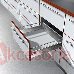 Tandembox Wys.D(M+1R)=198mm Głęb.45cm 30kg SZARA Hamulec