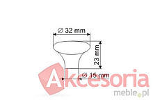 Gałka GP21 Porcelana Mleczna MLK-3 - Gamet