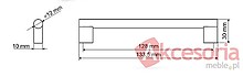 Reling RE81 ZnAl Stal Nikiel Szczotkowany Rozstaw 160 mm - Gamet