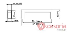 Uchwyt wpuszczany UN50 128 mm Chrom Satynowy - Gamet