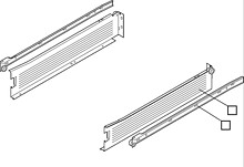 Szuflada METABOX 320M H=86mm Wysuw75% Biała dł.25cm Blum - Blum