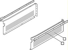 Szuflady Szuflada METABOX 320H H=150mm Wysuw75% SZARA dł.55cm Blum - Blum