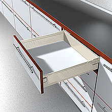 Szuflada METABOX 330K H=118mm Wysuw100% Kremowa dł.55cm Blu - Blum