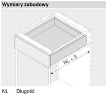 Prowadnica TANDEM Plus Z HAMULCEM 560H dł.55cm Wysuw 100% Blum - Blum