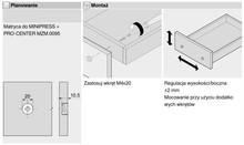 Prowadnice do szuflad Regulator frontu do prowadnic TANDEM - Blum