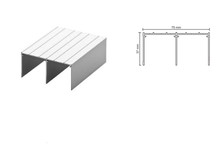 Systemy drzwi przesuwnych Tor Górny Premium 75/II Do Drzwi Przesuwnych Jasny Brąz dł.300cm - Aluprofil