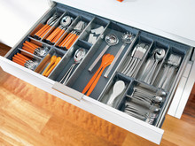 Organizacja szuflad Wkład na sztućce ORGA-LINE do Tandembox - inox / 10.3x50 cm  - Blum