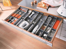 Organizacja szuflad Wkład na sztućce ORGA-LINE do Tandembox - inox / 28x50 cm - Blum