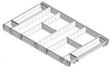 Organizacja szuflad Wkład uniwersalny ORGA-LINE do Tandembox - inox / 90x50 cm  - Blum