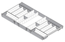 Organizacja szuflad Wkład na sztućce ORGA-LINE do Tandembox - inox / 100x45 cm  - Blum