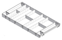 Organizacja szuflad Wkład uniwersalny ORGA-LINE do Tandembox - inox / 100x50 cm  - Blum