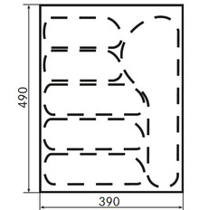 FUTURA Wkład Do Szuflad 45L 440-490mm x 350-390mm Srebrny - Agoform