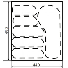 FUTURA Wkład Do Szuflad 50L 440-490mm x 400-440mm Srebrny - Agoform
