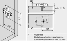 Zawiasy Prowadnik krzyżakowy do zawiasu CLIP - nikiel / dyst. 0 mm / wys. 8.5 mm / regul. wysokości / Expando - Blum