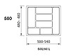 SMART Wkład Do Szuflad 60L 440-480mm x 500-540mm Srebrny