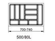 SMART Wkład Do Szuflad 80L 440-480mm x 700-740mm Srebrny