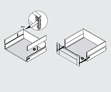 TANDEMBOX Intivo, BOXCAP do dł. 400mm, Jedwabiście Biały - Blum