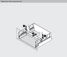 Organizacja szuflad Listwa poprzeczna do przycięcia ORGA-LINE do Tandembox - czarny / dł. 107,7 cm - Blum