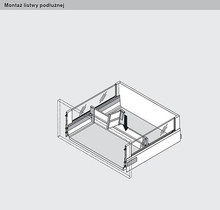 Organizacja szuflad Przegródka ORGA-LINE do listwy Z40L - inox / 10x11 cm - Blum