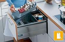TANDEMBOX plus - BOXSIDE Z37H H=131mm Do Dł.60cm Szary - Blum
