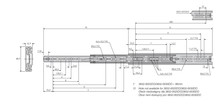 Prowadnice do szuflad Prowadnica kulkowa DZ3832-DO / dł. 50 cm / 45 kg / wysuw 100% - Accuride