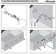 Prowadnica kulkowa 3832DO 70cm 45kg 100%wysuw Accuride - Accuride