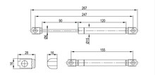 Podnośniki Podnośnik gazowy Rejs 100 N - satyna / 1 szt. - IMPORT