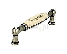 Uchwyt UP21 nikiel patynowany, porcelana MLK-3 Rozstaw 96mm(W) - Gamet