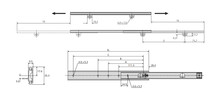 Prowadnica kulkowa 2002 30.5cm 35kg 2-stronnny wysuw 75% Accurid - Accuride