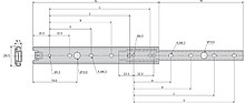 Prowadnice nierdzewne Prowadnica kulkowa 2728 Nierdzewna 25cm 20kg wysuw 75% Accuride - Accuride