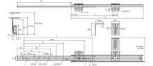 Prowadnice do szuflad Prowadnica klawiaturowa DZ-2109 - srebrny / dł. 30 cm / 35 kg / wysuw 75% - Accuride