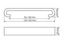 Uchwyt US91 Chrom Rozstaw 96mm(W) - Gamet