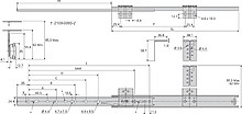 Prowadnica 2109 Klawiaturowa 40cm 35kg wysuw75% Czarna Accuride - Accuride
