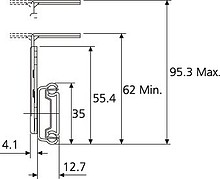 Prowadnica 2109 Klawiaturowa 40cm 35kg wysuw75% Czarna Accuride - Accuride