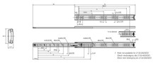 Prowadnice do szuflad Prowadnica kulkowa 2132DO dł.40cm 35kg wysuw 75% Accuride - Accuride