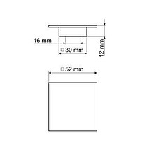 Uchwyt UU74 ZnAl Chrom rozstaw 16mm - Gamet