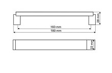 Uchwyt Aluminiowy US48 Czarny Połysk Rozstaw 320mm(W) - Gamet