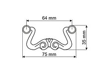 Uchwyt US01 Patyna na mosiądzu Rozstaw 64mm - Gamet