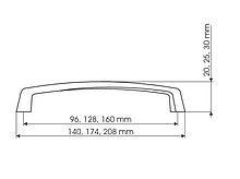 Uchwyt ZnAl UN48 Rozstaw 160 mm Chrom satynowy - Gamet