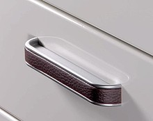  Uchwyt SM8121I Pokrycie Aluminium i Eko-skóra-Kolor Brąz - Siro