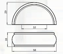 Uchwyt 8077F Pokrycie-Aluminum,Brązowa Eko-skóra, Rozstaw 32mm - Siro