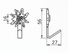 Wieszak 1071-58 Z Kolekcji Edelweiss Stare Srebro - Siro