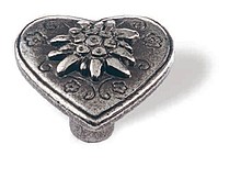 Gałka 1180-34 Serce Z Kolekcji Edelweiss Stare Srebro - Siro